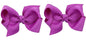 3 Inch Baby Girl Hair Bows Boutique Hair Clip Teens Toddlers Hairpin Headwear - Set of 2 (Purple)