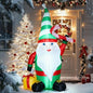 TRMESIA 4FT Inflatable Christmas Gnome Indoor Outdoor Decoration,with LED Lights Garden Yard Lawn Ornament Perfect for Xmas Blow up Decor, Christmas Themed Inflatable Decorations