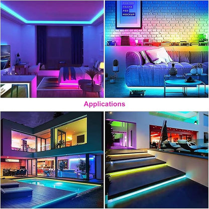 16.4FT WS2812B 5V LED Strip Lights 300 Individual Addressable RGB IC 5050SMD LEDs - Flexible White PCB IP65-60LEDs/m MagicRGB Dream Color for DIY Chasing Color Project (No Power Supply & Controller)