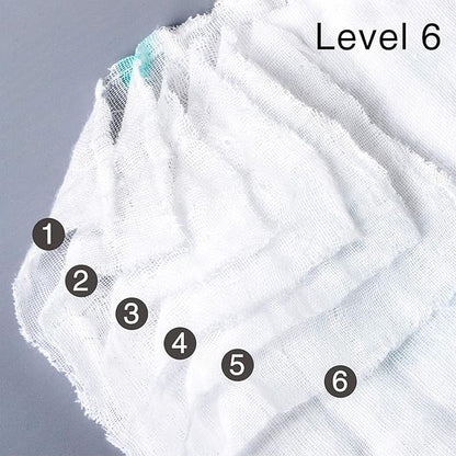 NTBAY 6 Pack Baby Muslin Washcloths, 6 Layers Natural Cotton Newborn Baby Face Towel with Animals Printed Design, Soft and Breathable Reusable Wipes and Shower Gift for Baby Registry, 10x10 inches