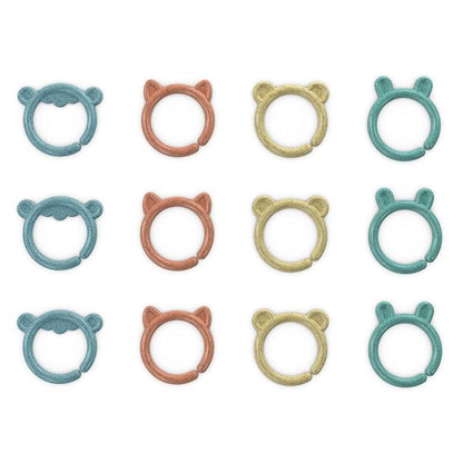 Ingenuity Sheppy's Squad Toy Links for Newborn and Up, 12 Links, Plant-Based and BPA-Free Materials, Multi-Texture