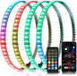 Tavaray 4PCS 17" RGB LED Wheel Ring Lights with APP & Remote Control, 178+DIY Dynamic Modes w/Turn Signal Braking and Reverse Function, IP67 Waterproof Wheel Lights for Trucks Pickups Cars Offroad