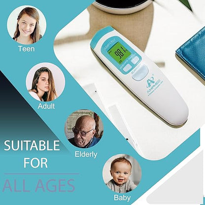 Amplim Deluxe No Touch Forehead Thermometer for Babies and Adults | Bundle Pack