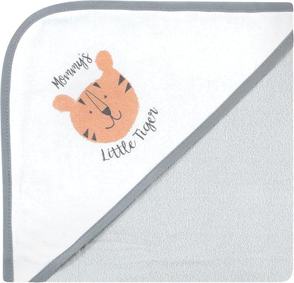 Hudson Baby Unisex Baby Cotton Rich Hooded Towels, Alphabet, One Size (Pack of 2)