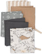Crane Baby Wash Cloth Set, 100% Cotton, Set of 5, Woodland Animal Theme, Muslin Washcloths for Newborn, Baby Registry Gift