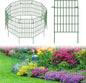 30 Pack Decorative Garden Fence Total 32.5ft (L) x 24in High 1.44" Gap Metal Wire Rustproof Small Animal Barrier Fence Easy Assembly Patio Yard Seedlings Protection Fencing Border Green