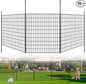 10 Panels Garden Fencing Animal Barrier, 33 in(H) X 24 ft(L) Rabbit Fence for Outdoor Yard No Dig Decorative Tall Garden Fence Metal Wire Rustproof Panel Border Patio Dog Ground Stakes Fencing