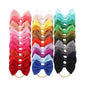 Cinaci 30 Pack Super Stretchy Nylon Hair Bands with Solid Bow Hair Bands Accessories for Baby Girls Infants Toddlers Kids Teens (30 as Shown)