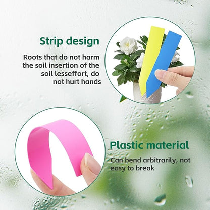 Plant Markers Garden Labels 1000 Pcs Plastic Plant Labels Name Tags with Permanent Marking Pen for Seedlings Outdoor Nursery Garden Identification Stakes Tags Pot Marker 5 Colors