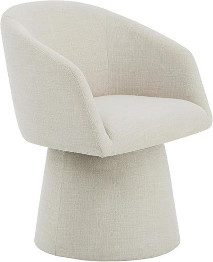 Swivel Dining Chairs Modern Accent Armchair Side Deskchair for Diningroom Vanity Bedroom Livingroom Reading Room,Linen,1 Box