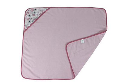 Cudlie Buttons & Stitches Baby Girl 3 Pack Rolled/Carded Hooded Towels in Crisp Blossom Print (GS71728)