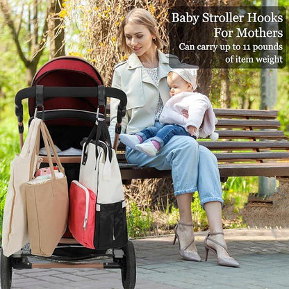 Upper Adapter Compatible with UPPAbaby Vista and Vista V2 and Vista V3 Strollers/Bassinet, Toddler Seat, Aria, Mesa V2, or Mesa Max Infant-Secure (Car Seats Accessories 1Set+2 Pcs Stroller Hooks)