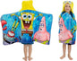 Franco Kids Bath and Beach Soft Cotton Terry Hooded Towel Wrap, 24 in x 50 in, SpongeBob SquarePants