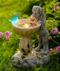 Nacome Solar Dog Garden Decor: Outdoor Statues Ornaments for Outside Decorations Yard Art Lawn Porch Patio Balcony - Birthday Gifts Choice for Mom Grandma Women Lover