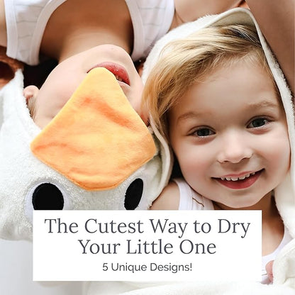 Natemia Premium Hooded Baby Towels - Ultra Soft Baby Bath Towel with Animal Design, Toddler Bath Towel, Newborn Towels for Boys and Girls, Made in Turkey - Brown Eagle