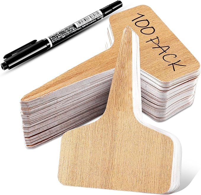 Zkptops 100Pcs Plant Labels Plastic Plant Tags Garden Plants Markers Waterproof Seed Markers Sticks Outdoor Garden Labels Stakes Sign Greenhouse Plants Name Tags for Seedling Vegetables Herbs Flowers