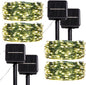 Solar String Lights for Outside,33FT 100LEDs (4 Pack) Solar Fairy Lights,Waterproof 8 Modes Outdoor String Light for Patio Garden Backyard Tree Balcony Christmas,Green Wire,Warm White