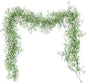 RECUTMS Artificial Hanging Plant 2Pcs 5.6Ft Fake Garland Plant Greenery Faux Ferns Leaves Ivy Garland for Home Indoor Outdoor Wedding Farmhouse Mantle Table Centerpiece Party Garden Decor(White)