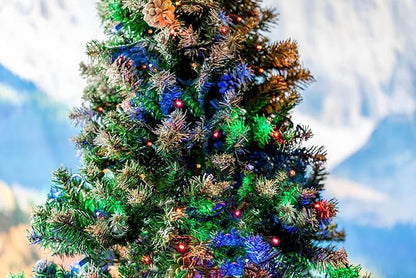 Novelty Lights 25ft Christmas String Lights, 50 Multicolor LED Bulbs on Black Wire, 6" Spacing, Connectable Indoor Outdoor Commercial Grade Lighting for Holidays Patio Weddings
