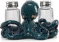 Decorative Octopus Salt and Pepper Shaker Holder, Coastal Kitchen Decor (Octopus)