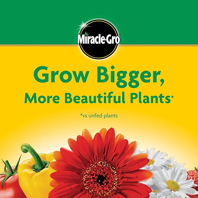 Miracle-Gro Water Soluble All Purpose Plant Food and Garden Feeder Bundle: Use on Flowers, Vegetables, Trees, and Houseplants