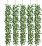 mizii 5 Packs 390" Artificial Vines Ficus Garland Fake Vine Silk Green Leaves Faux Plants Greenery Decoration for Bedroom Room Wall Party Table Centerpieces Wedding Arch Decor
