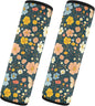 Cute Butterflies Flowers Car Seat Belt Covers Fashion Seat Belt Cushion Cover 2Pcs Shoulder Strap Cushion for Girls Boys Adults