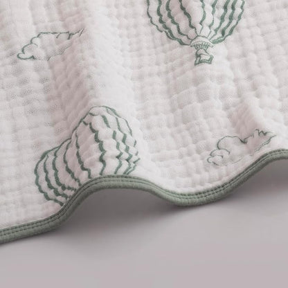 Muslin Hooded Baby Towels for Newborns, 32"x32", 100% Cotton – 6 Layers Super Soft Absorbent Breathable, Baby Bath Towel, Toddler Bath Towel – Pack of 2