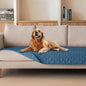 gogobunny 3X Stronger Waterproof Pet Blanket, Scratch Proof Furniture Protector for Dogs Cats, Reversible Cover 30x80 Inch, Dark Blue