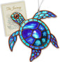 Sea Turtle Gifts for Women - Beach Suncatcher Ornament with Story Card - Turtle Christmas Cards - Beach Gifts for Women - Coastal Christmas Ornaments - White Elephant Presents for Friends
