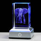 3D Crystal Elephant Gifts - Crystal Figurines for Women & Men - Home Office Decor & Night Light