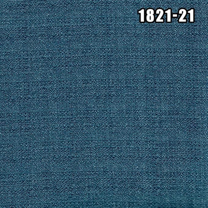 East West Furniture V777VE721-7 7 Piece Dining Room Table Set Consist of a Rectangle Dining Table with V-Legs and 6 Blue Color Linen Fabric Upholstered Chairs, 40x72 Inch, Multi-Color