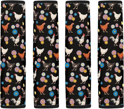 FOR U DESIGNS Chicken Seat Belt Cover Pad Cute Kids Seatbelt Cover Soft and Comfortable Car Seat Strap Cover 2 Pcs Shoulder Strap Car Accessories
