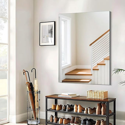 Frameless Mirror, 30x40 Inch Rectangle Bathroom Mirrors for Wall, Upgraded Shatterproof Large Vanity Mirror Over Sink with Polished Edge for Bathroom, Bedroom, Living Room and Entryway