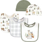 Hudson Baby Unisex Baby Cotton Bib and Headband Set