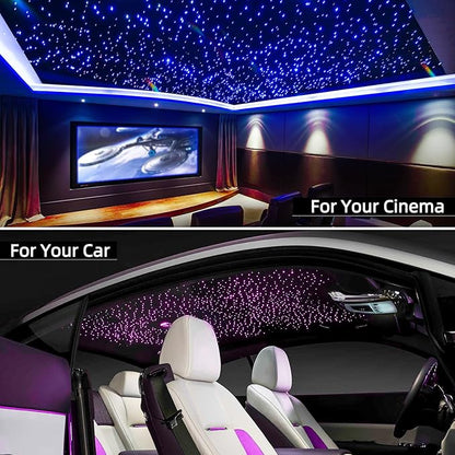 20W Twinkle Starlight Headliner Kit, Star Lights for Car Roof & Home Decoration, Fiber Cable 800pcs*0.03in*9.8ft Star Light Headliner with Bluetooth APP/Remote Control/Music Mode