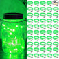 ZGWJ 50 Pack Fairy Lights Battery Operated, 7ft 20 Mini LED Fairy String Lights Silver Wire 3 Modes for DIY, Parties, Wedding, Bedroom, Halloween Christmas Decoration Green