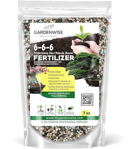 Bonsai Fertilizer Pellets – Slow-Release Bonsai Tree Fertilizer & Food for Compact Growth, Dense Branching & Healthy Roots | Ideal for All Bonsai & Money Tree (7 OZ)