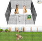 5 Panels No Dig Decorative Garden Fence with Gate for Yard, 40 in(H) X 11.8 ft(L) Animal Barrier Fencing for Outdoor Dog, Metal Portable Garden Fences for Borders, Pets, Landscape, Temporary Fence