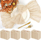 42 Packs Gauze Cheesecloth Napkins 20 x 20 Inch Beige Wrinkled Dinner Napkins, Light Brown Rustic Boho Soft Cloth Napkin for Wedding Party Event Dinner Table Decoration