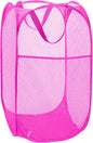 Pop Up Laundry Hamper, Portable Mesh Laundry Basket, Collapsible Clothes