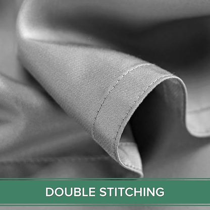 Pure Bamboo California King Sheets, Genuine 100% Organic Viscose Derived from Bamboo Bed Sheet Set, Soft & Cooling, Double Stitching, Lifetime Quality Promise (California King, Stone Grey)