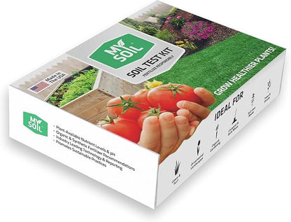 MySoil Soil Test Kit, Unlock Your Lawn & Garden Potential, Complete & Accurate Nutrient and pH Analysis with Recommendations Tailored to Your Soil and Plant Needs