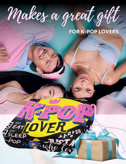 Huglanket Kpop Gifts for Teen Girl K Pop Lovers, Kpop Merch Stuff Blanket for Women for Birthday, Christmas, Violet, 50"x 65"