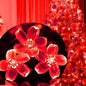 100 LED Red Cherry Blossom Flowrer String Lights, 33 FT Plug in Fairy Floral Lamp with 8 Modes, Flexible Clear Wire for Bedroom Balcony Patio, Valentine's Day Christmas Indoor Outdoor Decorations