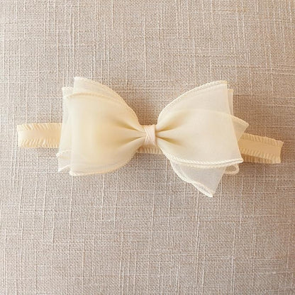 Baby Girls Cute Lace Bow Headband Soft Cotton Elastic Hair Accessories for Toddlers Newborns Ideal for Birthdays Baby Shower Photoshoots Special Occasions