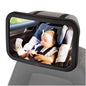 Lusso Gear Baby Car Mirror - Shatter-Resistant Glass & Stable Rear-Facing Headrest Mount - Wide-Angle Baby Mirror for Car Backseat View - Auto Essentials for Babies - 11.5 in, Black