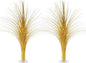 Beistle Metallic Spray Centerpieces - 2-Pack Elegant Gold Table Decorations with Clear Base, Shimmering Foil Sprays for New Year’s Eve, Hollywood Awards Night, Graduation and Celebration Events, 19”