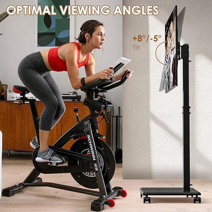 Rolling TV Stand Portrait for 65 70 75 Inch TVs, Tilt and Swivel Mobile TV Cart on Wheels up to 110 Lbs, 6 Height Adjustable PortableTV Stand, Max VESA 600x400mm