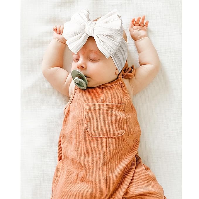 Niceye Handmade Baby Headbands Soft Stretchy Nylon Hair Bands with Bows for Newborn Infant Baby Toddler Girls
